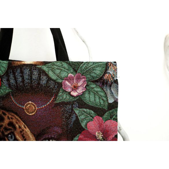 AFRIKAI, LEOPÁRDOS BEVÁSÁRLÓ TÁSKA, ARANY LUREX