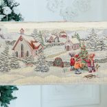 „Havas reggel” karácsonyi gobelin asztalterítő – 96×100 cm (arany lurex)