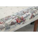 „Havas reggel” karácsonyi gobelin asztalterítő – 96×100 cm (arany lurex)