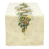 Adventi arany-zöld koszorús mintás asztali futó (gobelin) – 37×100 cm