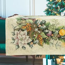   Adventi arany-zöld koszorús mintás asztalterítő (gobelin) – 96×100 cm