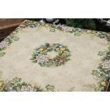 Adventi arany-zöld koszorús mintás asztalterítő (gobelin) – 96×100 cm