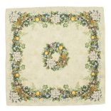 Adventi arany-zöld koszorús mintás asztalterítő (gobelin) – 96×100 cm