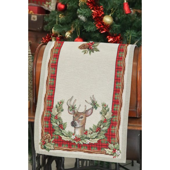 Harmony szarvasos asztali futó, 44 x 140 cm, lurex nélkül