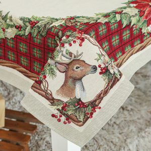 Harmony szarvasos asztalközép terítő, 96 x 100 cm, lurex nélkül