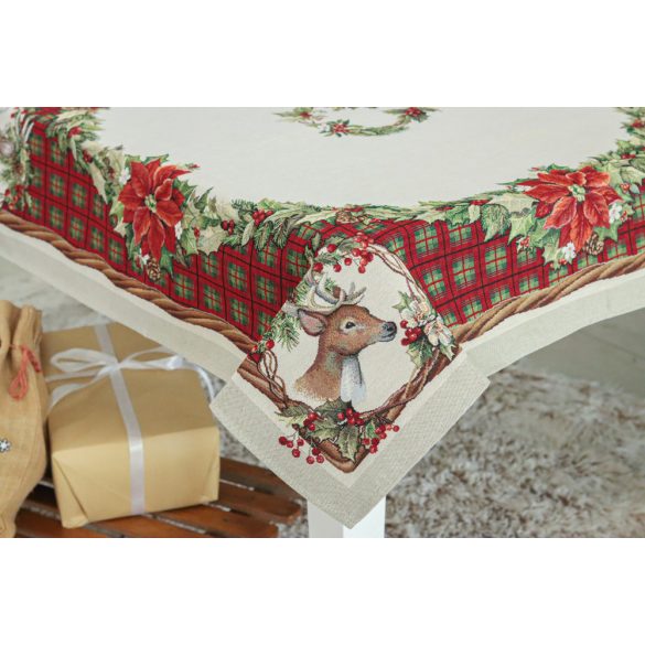 Harmony szarvasos asztalközép terítő, 96 x 100 cm, lurex nélkül