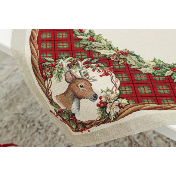 Harmony szarvasos asztalközép terítő, 96 x 100 cm, lurex nélkül