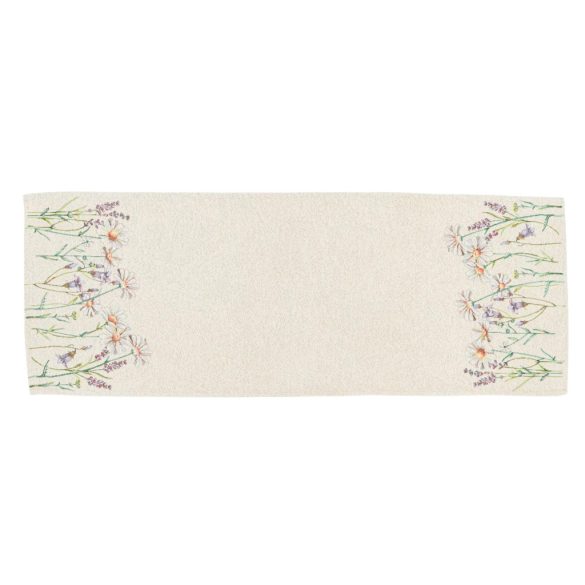 Levendulás, margarétás  gobelin asztali futó - 37x100 cm