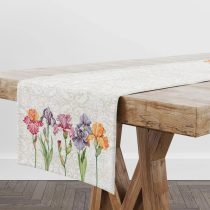 Írisz virágos gobelin asztali futó - 37 x 100 cm
