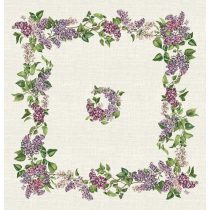 Orgonás gobelin asztalközép, - 96 × 100 cm