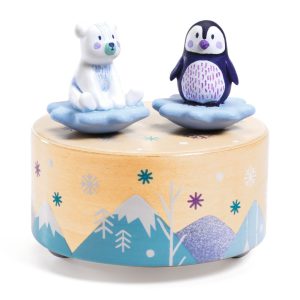Mozgó figurás zenedoboz - Jégpark - Ice park melody