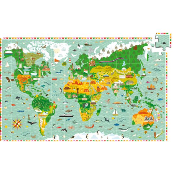 Megfigyeltető puzzle - Lenyűgöző világ, 200 db-os - A round the world + booklet