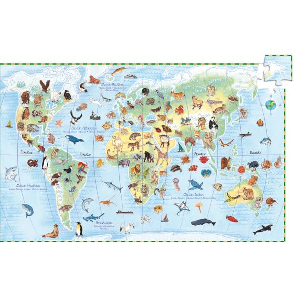 Megfigyeltető puzzle - Föld állatai, 100 db-os - Animals of the earth