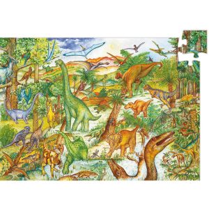 Megfigyeltető puzzle - Dinoszauruszok, 100 db-os - Dinosaurs + booklet