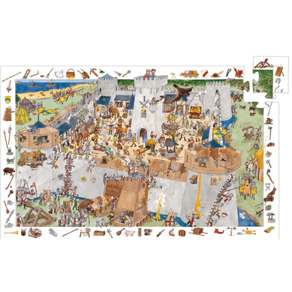 Megfigyeltető puzzle - Bevehetetlen vár, 100 db-os - Fortified castle