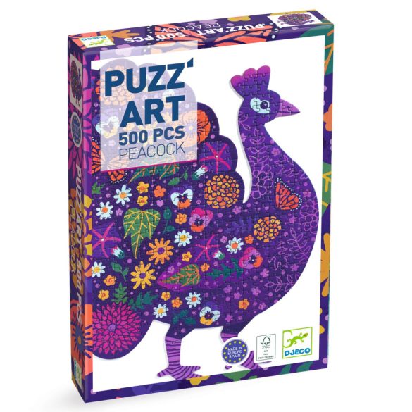 Művész puzzle - Páva, 500 db-os - Peacock