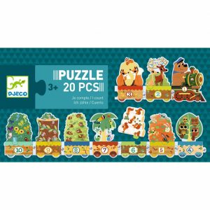 Sorozatkirakó puzzle - 10-ig számolok, 20 db-os - I count