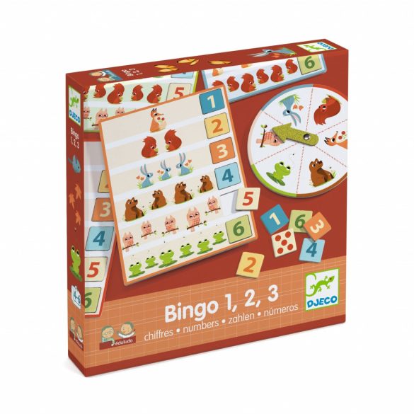 Fejlesztő játék - Bingó a számokkal - Eduludo Bingo 1, 2, 3 numbers