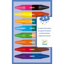   Zsírkréta készlet - 8 duplavégű zsírkréta - 8 twins crayons