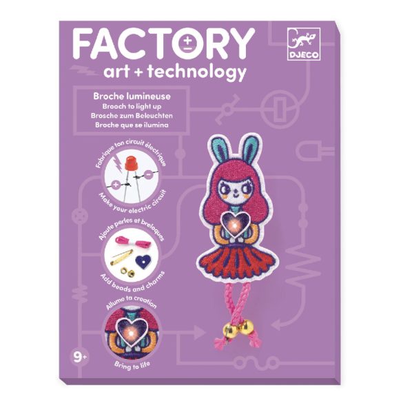 E-textil műhely - Nyuszilány kitűző - Brooch - Bunny girl