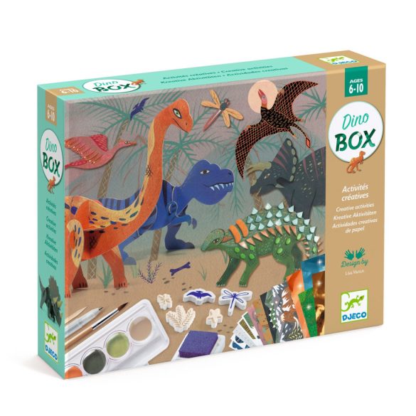 Kreatív műhely - 6 technika 1 dobozban - Dinoszauruszok világa - Dino Box