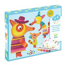   Művészeti műhely, festés - A róka család, bábok - The fox family