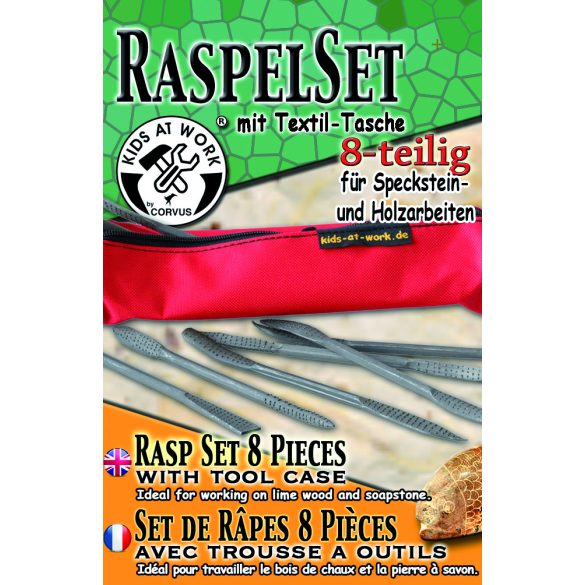 Faráspoly készlet, 8 részes, szövet tokban