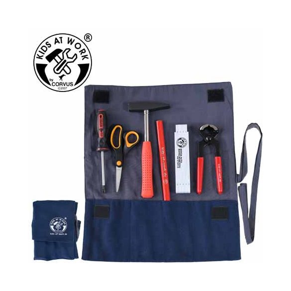 Kis szerszám készlet feltekerhető vászon tartóban 01