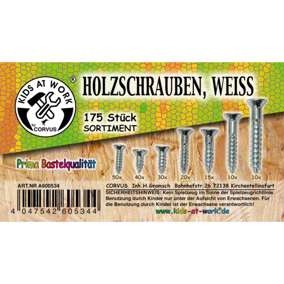 Facsavar készlet, különböző horganyzott facsavarokkal