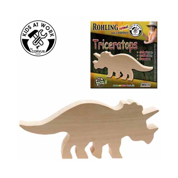 Fafaragás - Triceratops figura körbevágva