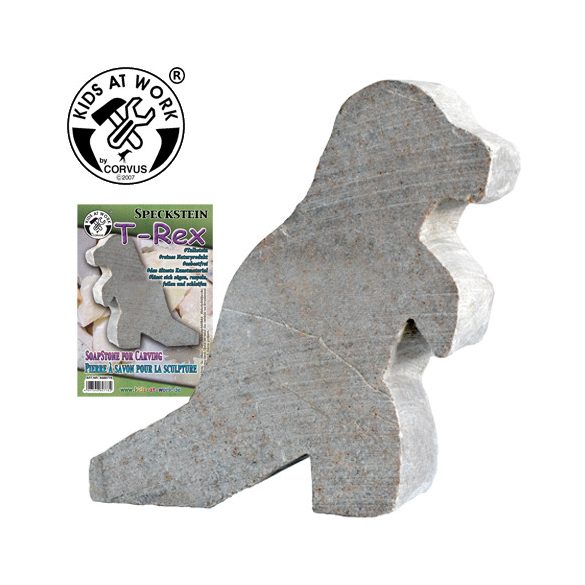 Kőszobrászat - Szappankő t-rex készítés