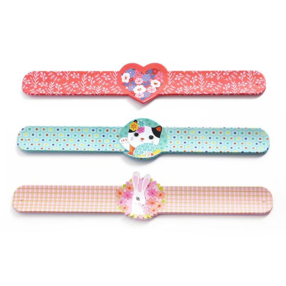 Rácsapós karkötő - Szív, Macsek, Nyúl - Slap bracelets heart,rabbit,cat