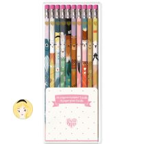   Grafit ceruza radíros végű - Lucille 10 db-os készlet - 10 Lucille pencils