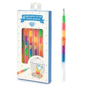 Zselés toll készlet - 6 szivárvány színben - 6 rainbow gel pens