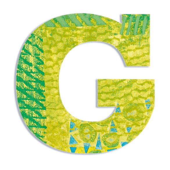 Dekorbetű - G - Peacock letter