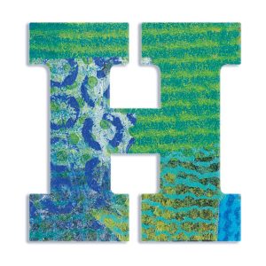 Dekorbetű - H - Peacock letter