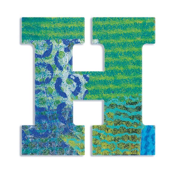 Dekorbetű - H - Peacock letter