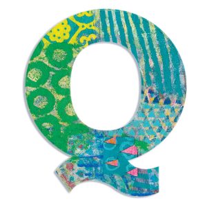 Dekorbetű - Q - Peacock letter