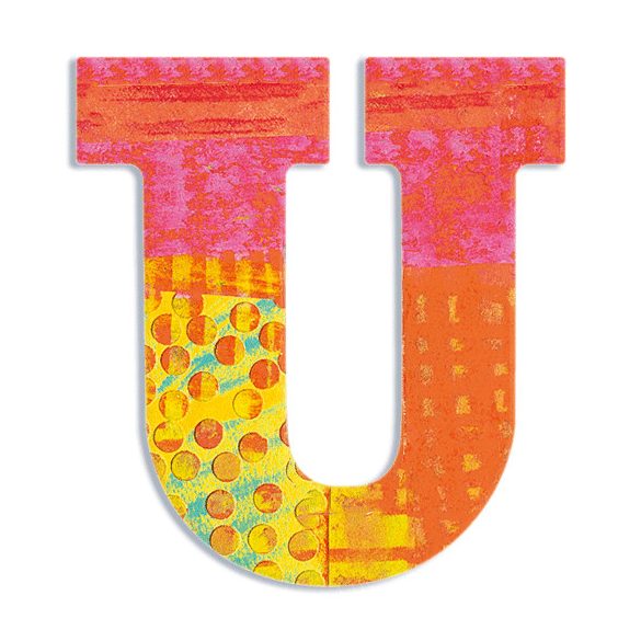 Dekorbetű - U - Peacock letter