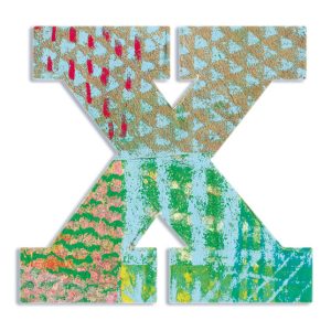 Dekorbetű - X - Peacock letter