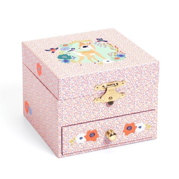 Zenélő ékszerdoboz - Szende őz - Wood fawn