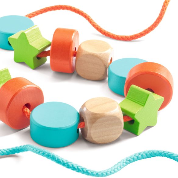 Fűzős játék - Színes fűzhető faformák - Filacolor