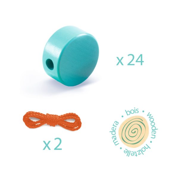 Fűzős játék - Színes fűzhető faformák - Filacolor