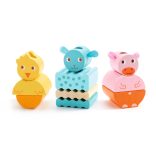 Húzható- és építőjáték - Jószág szállító traktor, 24 db-os - Créaferme