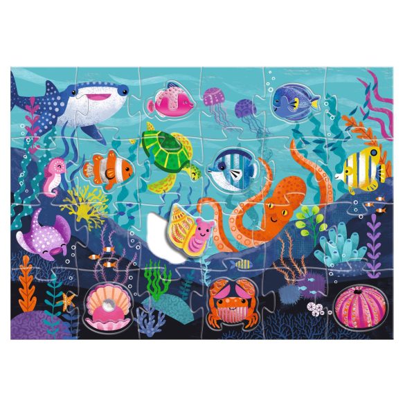 Óriás puzzle - Tengerlakók, 24+8 db-os - Taktilo sea