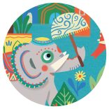 Formadobozos puzzle - Elefánt és barátai, 24 db-os - Haathee, Asian elephant