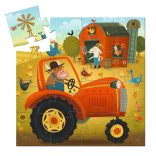 Formadobozos puzzle - Traktor, 16 db-os - The tractor