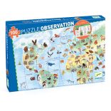 Megfigyeltető puzzle - Föld állatai, 100 db-os - Animals of the earth