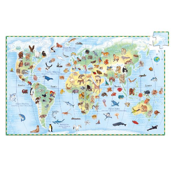 Megfigyeltető puzzle - Föld állatai, 100 db-os - Animals of the earth