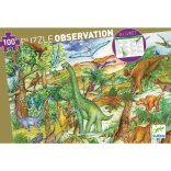 Megfigyeltető puzzle - Dinoszauruszok, 100 db-os - Dinosaurs + booklet